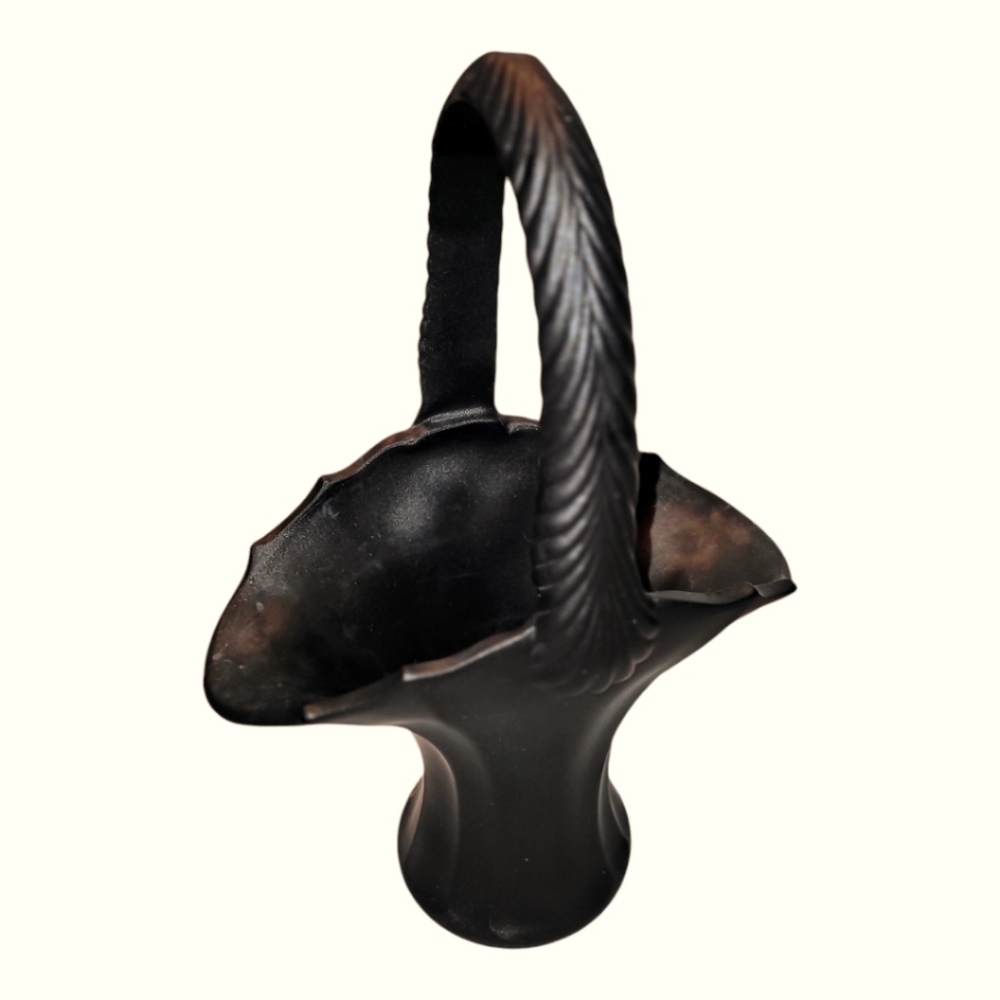 Satin Finish Basket Figurine